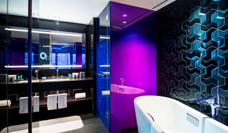 W Dubai The Palm - Mega Suite Twin Bedroom Bathroom